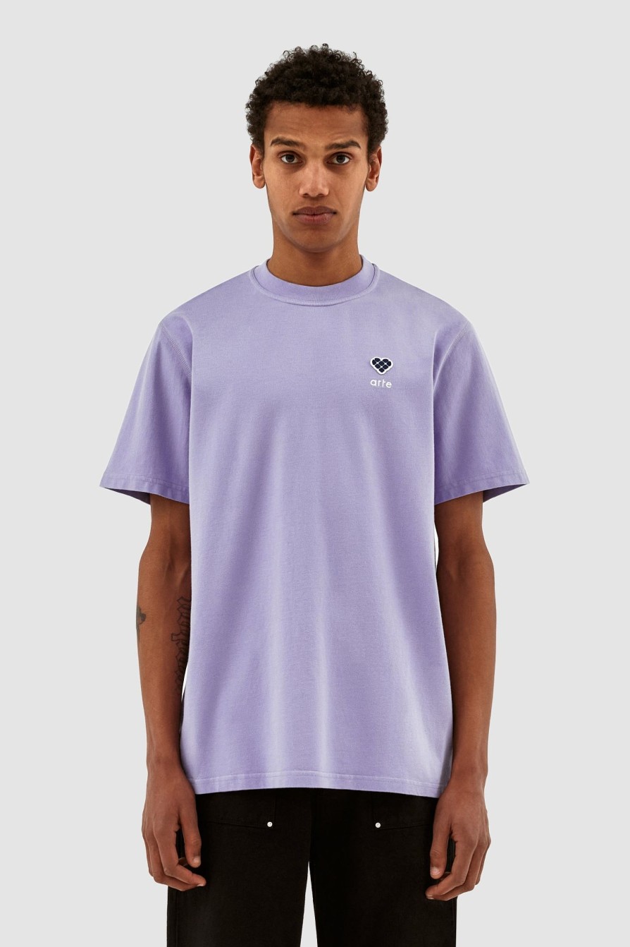 Clothing Arte Antwerp  | Tommy Heart Patch T-Shirt Purple