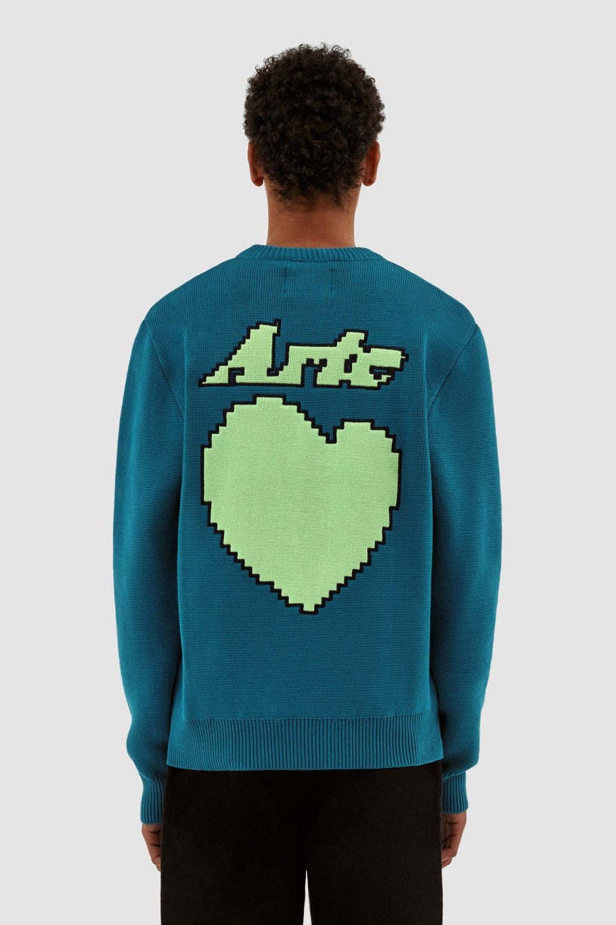 Clothing Arte Antwerp  | Kobe Back Heart Sweater Blue